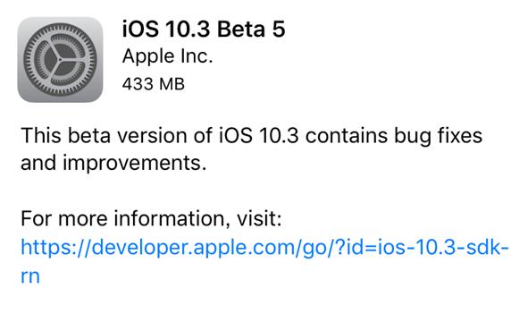 iOS10.3 Beta5ô