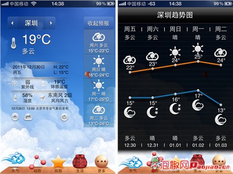 iPhone天气预报软件哪个好