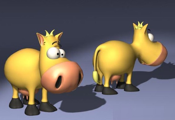 3dmax卡通驴子模型