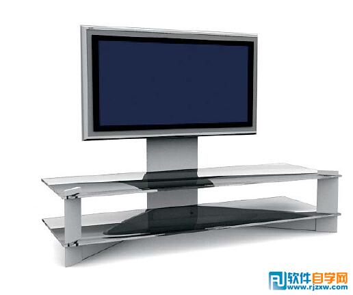 电视机与电视桌结合免费素材下载 - 软件自学网