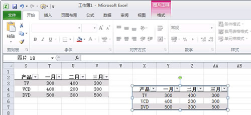 用Excel 2010把表格里的单元格转换为图片 - 1