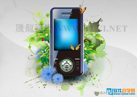 巧用Illustrator CS6渐变填充设计手机广告 - 软件