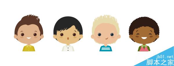 绘制卡通人物头像 5 - 软件自学网