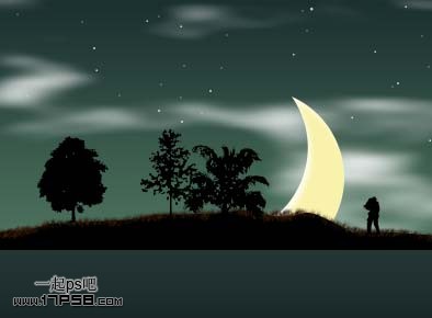 用photoshop制作浪漫爱情的夏夜星空壁纸