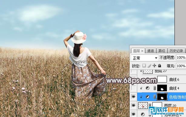 草原照片人物 后期处理 PS教程 3 - 软件自学网