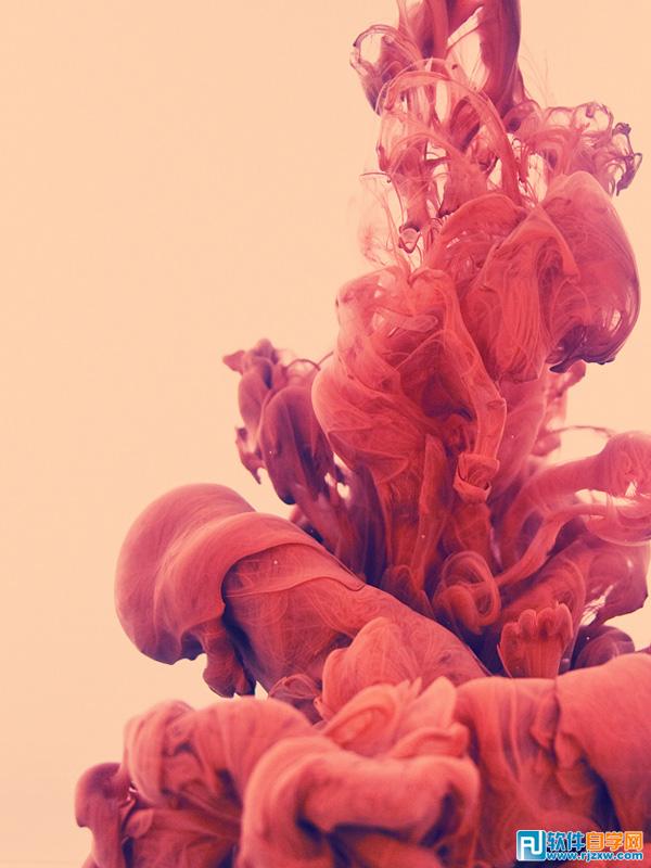 photoshop喷溅效果之打散美女红裙 PS教程 - 软