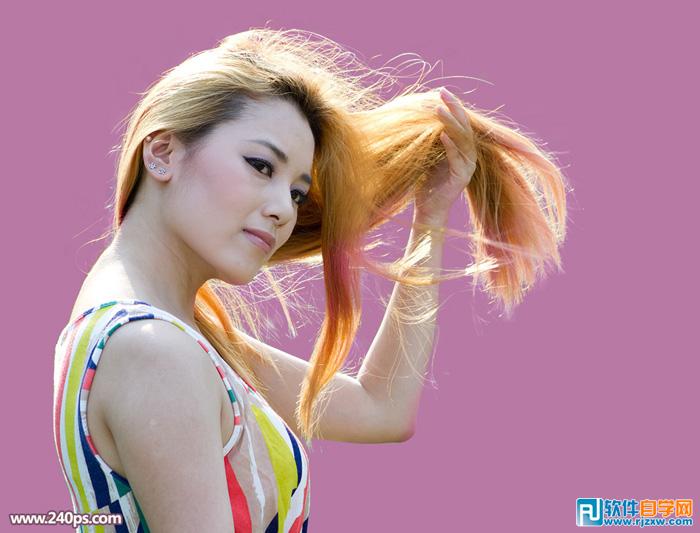 ps 通道抠图人物发丝