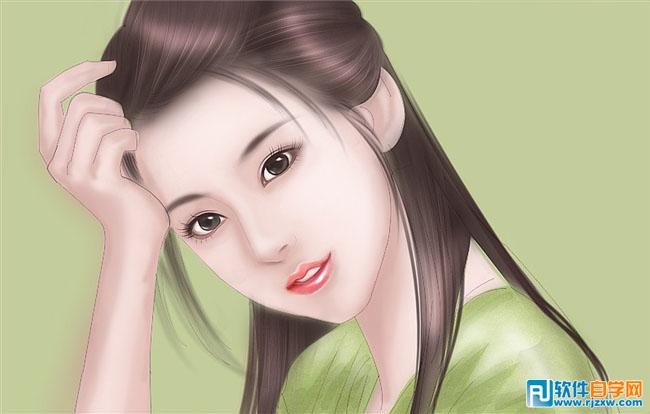 古代言情小说美女封面 PS教程 - 软件自学网