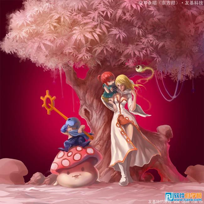 梦幻西游满经验场景手绘教程