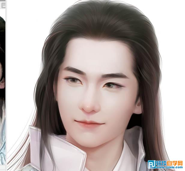 古装美男转为梦幻的手绘效果 PS教程 3 - 软件