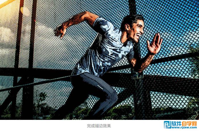 PS快速把人物照片转为漫画效果 PS教程 4 - 软