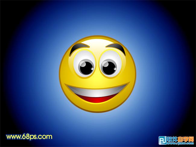ps制作QQ的笑脸图标 - 6 - 软件自学网