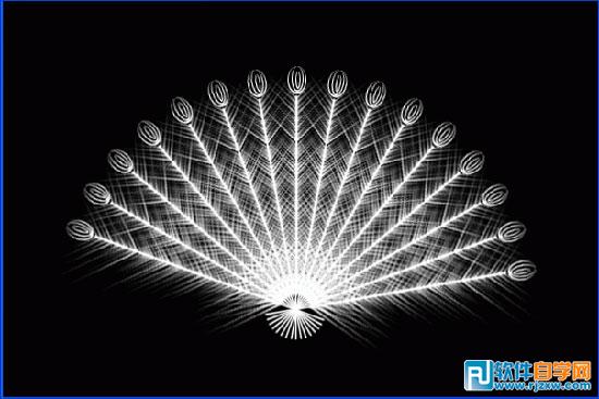 ps制作精美羽毛扇_软件自学网