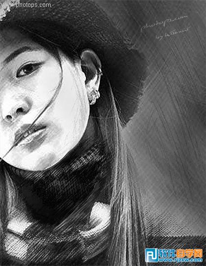 用photoshop打造素描画教程 - 1 - 软件自学网