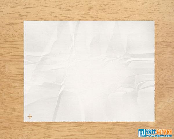 Photoshop制作非常逼真的褶皱白纸