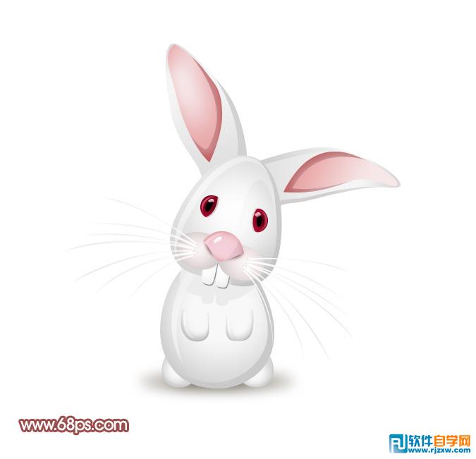 制作非常可爱的卡通小白兔 - 10 - 软件自学网