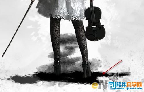 PS合成小提琴演奏者水墨效果 - 3 - 软件自学网