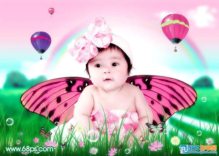 PS给宝宝照片加上梦幻装饰效果 - 6 - 软件自学