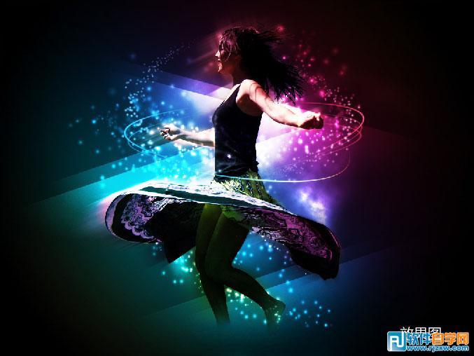 给人物照片处理超炫的潮流光束 PS教程 - 软件