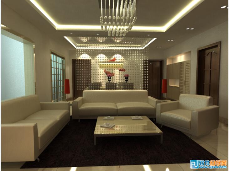 室内设计渲染图 - 1 - 软件自学网