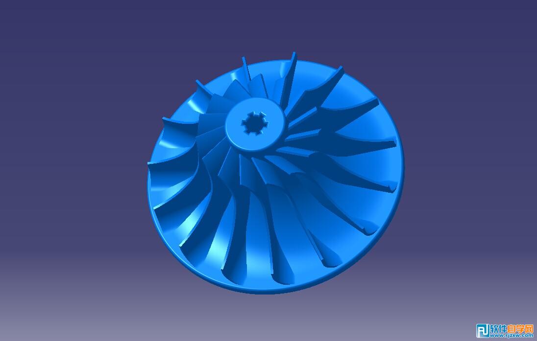 用catia设计的涡轮 - 1 - 软件自学网