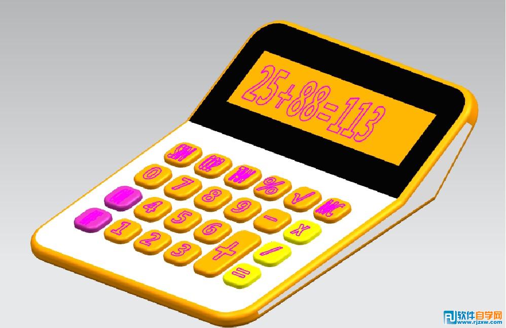 用UG制作的计算器 - 1 - 软件自学网