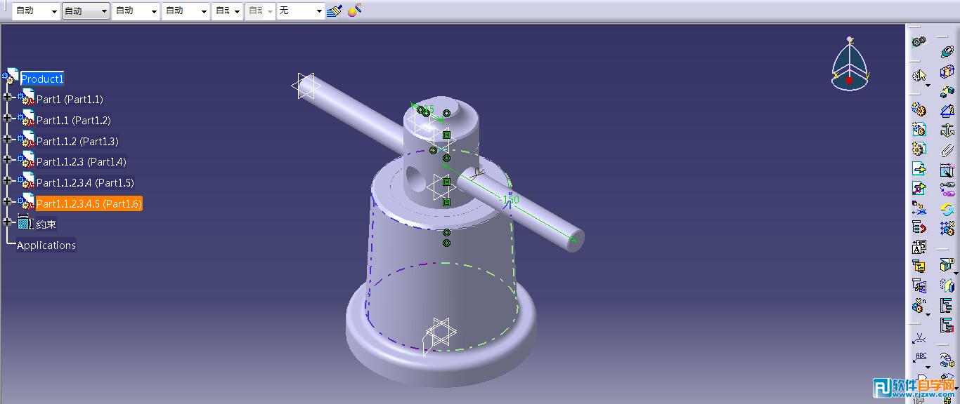 用CATIA制作的千斤顶装配体- 软件自学网