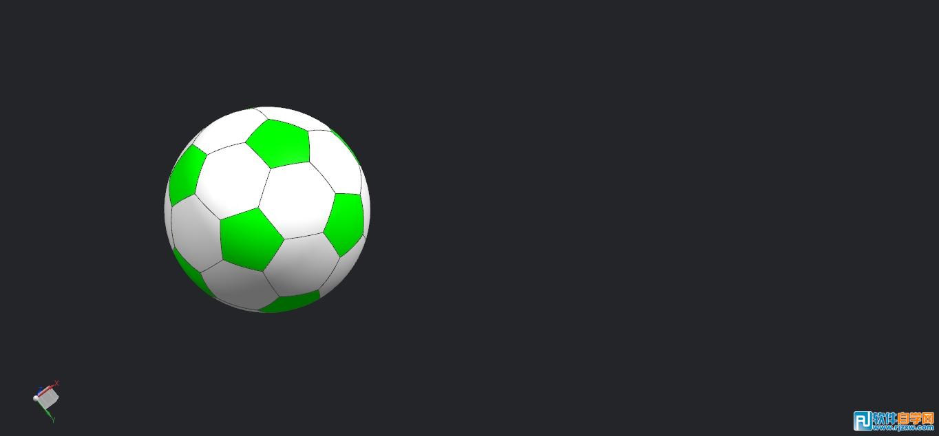 用NX8.0自主造型的彩色足球 - 1 - 软件自学网