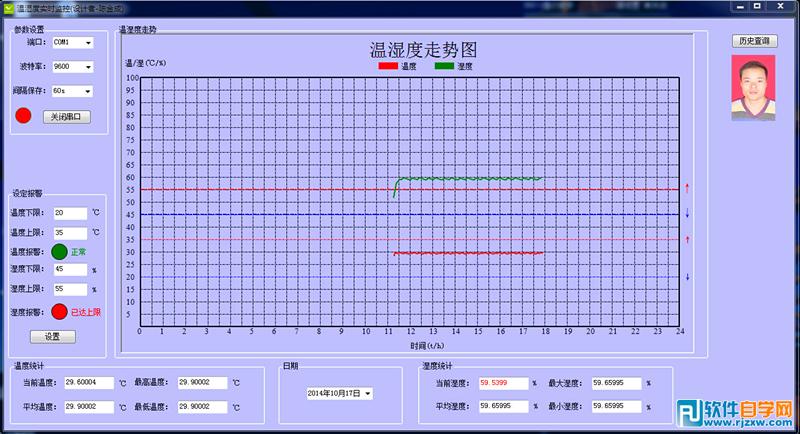 温湿度实时监控上位机软件 - 1 - 软件自学网
