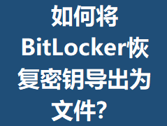 ��ν�BitLocker�ָ���Կ����Ϊ�ļ���