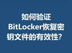 �����֤BitLocker�ָ���Կ�ļ�����Ч�ԣ�