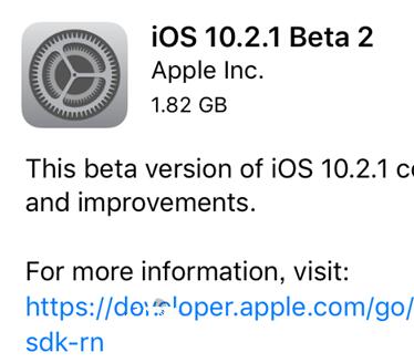 iOS10.2.1 Beta2ֵ