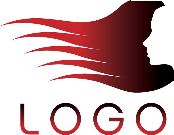 鲜明的美发店logo设计