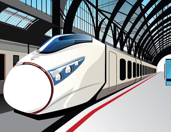 矢量交通,交通工具,火车,动车,和谐号,动力火车,高速,卡通风格,矢量