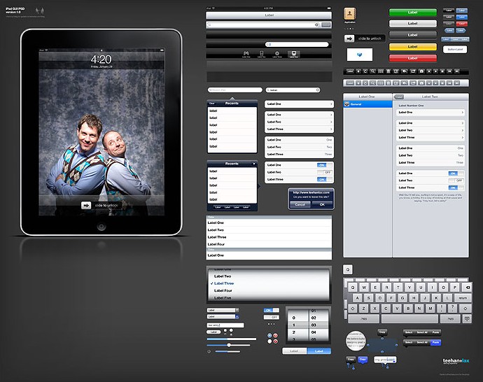 רiPad GUI PSDԴļ