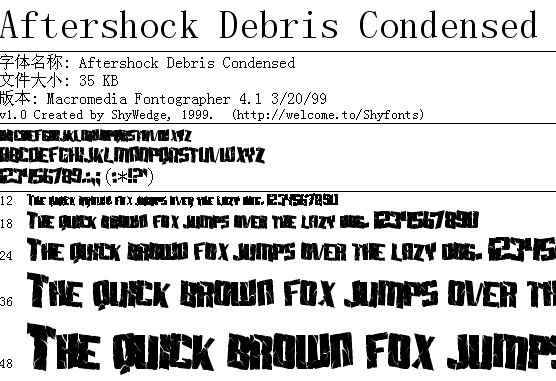 Aftershock Debris Condensed