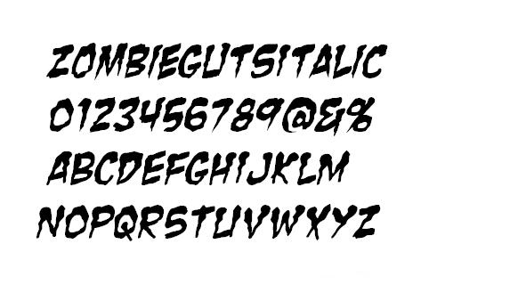 ZombieGutsItalic