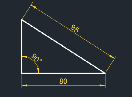 CAD怎么画尺寸不全的三角形