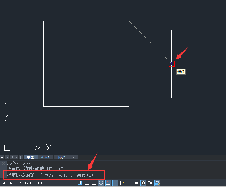 ����CAD2023ʹ������Բ�����߻�Բ���ķ�����4��