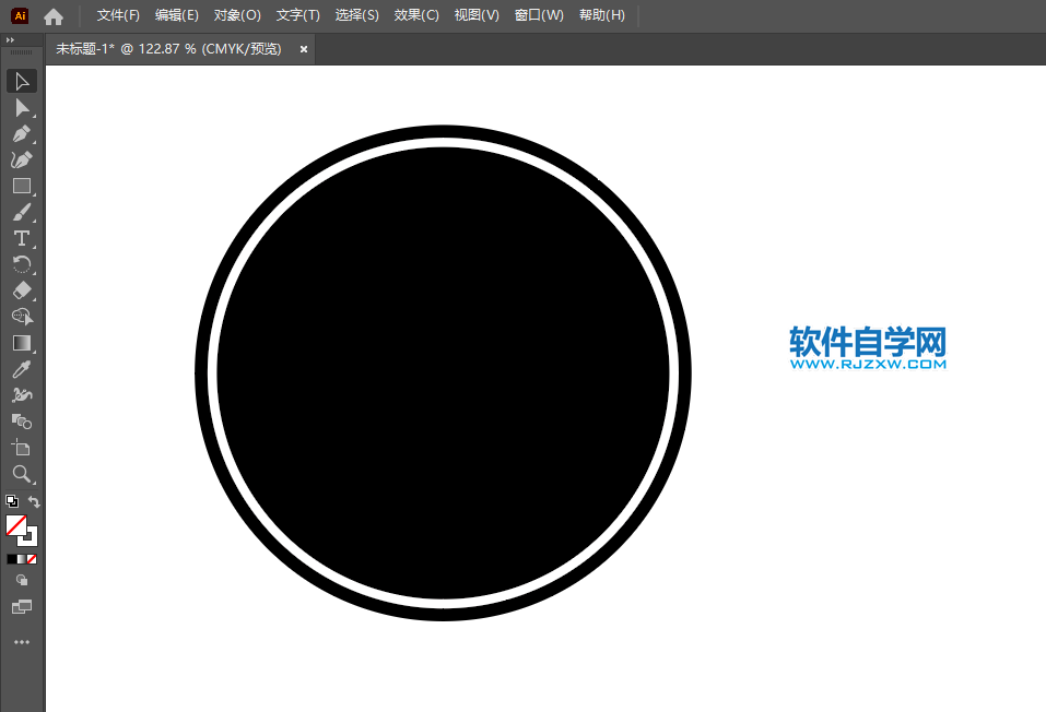 AI怎么画解除限制速度40的图标第2步