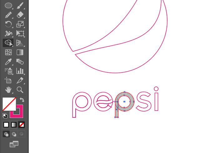 怎么用illustrator设计Pepsi图标第10步