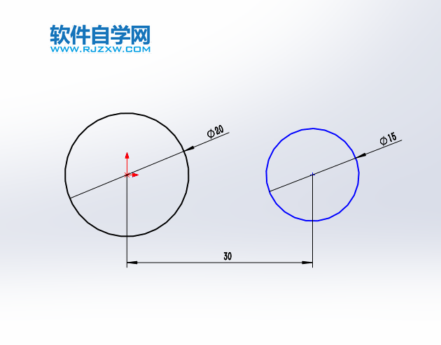 solidworks使用三点圆弧画相切圆