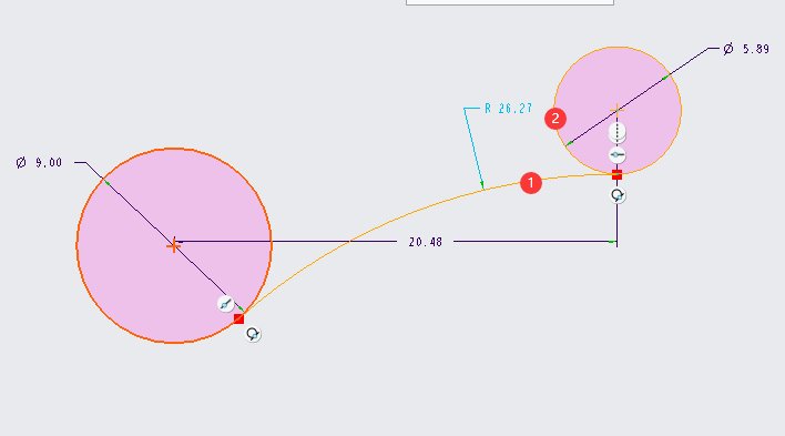 creo两个圆的相切弧怎么画第6步