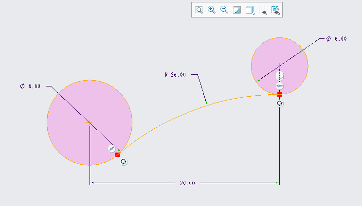 creo两个圆的相切弧怎么画第7步