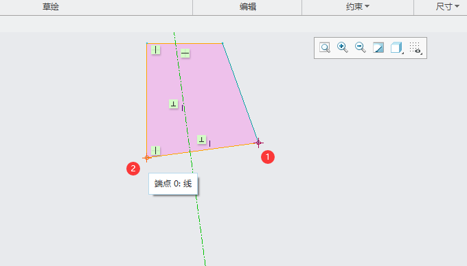 CREO5.0怎么设置草绘图形对称第4步