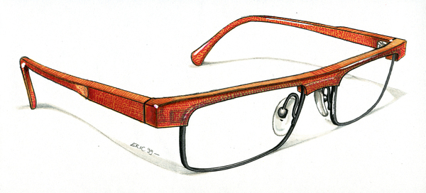 手绘眼镜工艺设计