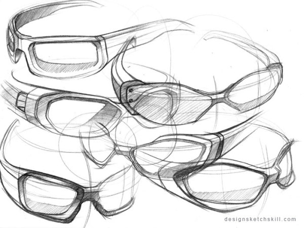 手绘眼镜工艺设计