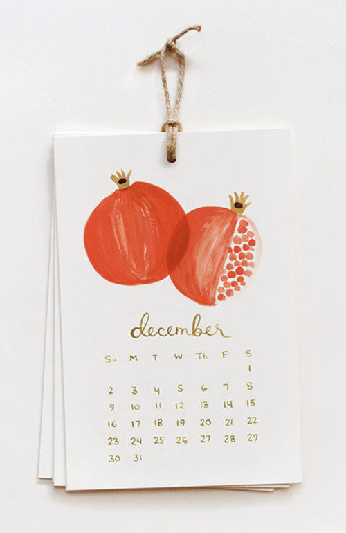 精美花卉插画挂历