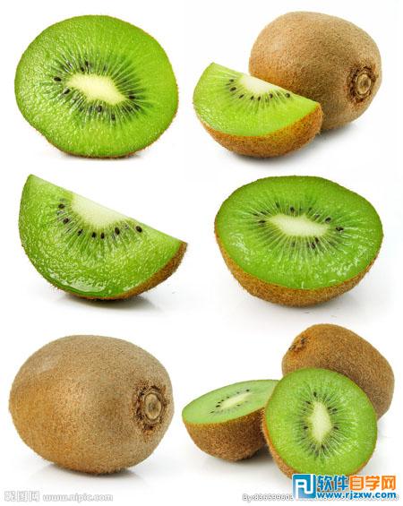 ps制作猕猴桃被切开的动感瞬间