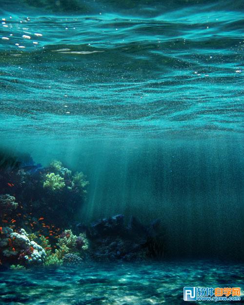 设计一张海底唯美的人像效果教程